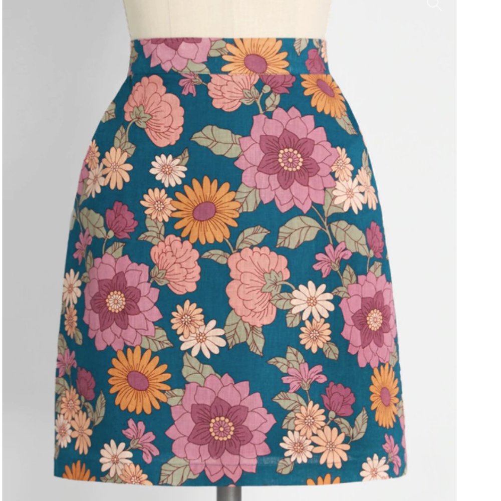 ModCloth x Princess Highway Floral Mini Skirt